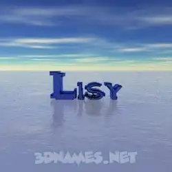 lisy in Horizon style - 3D name wallpaper