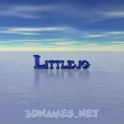 littlejo in Horizon style - 3D name wallpaper