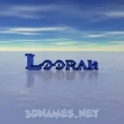loorah in Horizon style - 3D name wallpaper