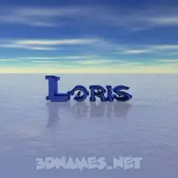 loris in Horizon style - 3D name wallpaper