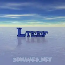 lteef in Horizon style - 3D name wallpaper