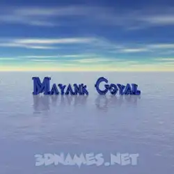 mayank goyal in Horizon style - 3D name wallpaper