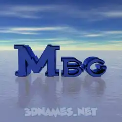 mbg in Horizon style - 3D name wallpaper