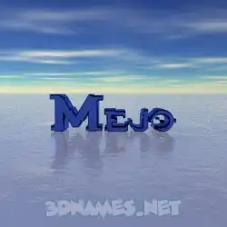 mejo in Horizon style - 3D name wallpaper