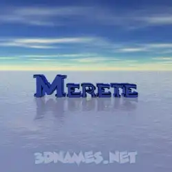 merete in Horizon style - 3D name wallpaper