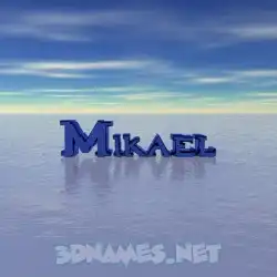 mikael in Horizon style - 3D name wallpaper