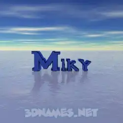 miky in Horizon style - 3D name wallpaper