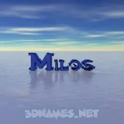 milos in Horizon style - 3D name wallpaper