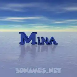 mina in Horizon style - 3D name wallpaper
