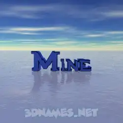 mine in Horizon style - 3D name wallpaper