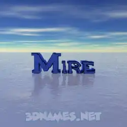 mire in Horizon style - 3D name wallpaper