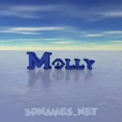 molly in Horizon style - 3D name wallpaper