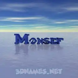 monsef in Horizon style - 3D name wallpaper