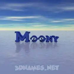 moony in Horizon style - 3D name wallpaper