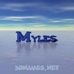 myles in Horizon style - 3D name wallpaper