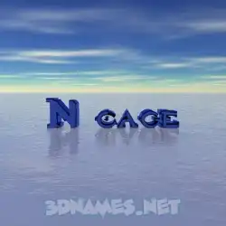 n cage in Horizon style - 3D name wallpaper