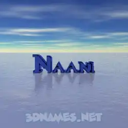 naani in Horizon style - 3D name wallpaper