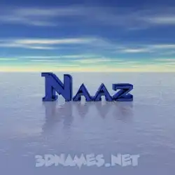 naaz in Horizon style - 3D name wallpaper