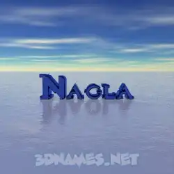 nagla in Horizon style - 3D name wallpaper
