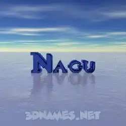 nagu in Horizon style - 3D name wallpaper