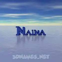 naina in Horizon style - 3D name wallpaper