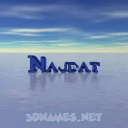 najdat in Horizon style - 3D name wallpaper