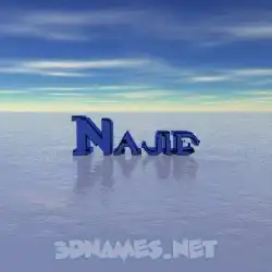 najid in Horizon style - 3D name wallpaper
