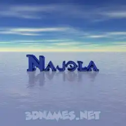 najola in Horizon style - 3D name wallpaper