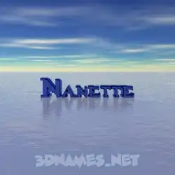 nanette in Horizon style - 3D name wallpaper