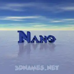 nano in Horizon style - 3D name wallpaper