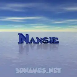 nansie in Horizon style - 3D name wallpaper