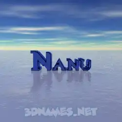 nanu in Horizon style - 3D name wallpaper