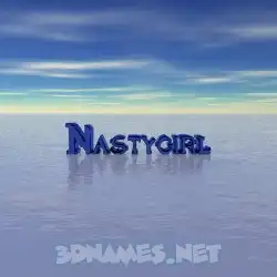 nastygirl in Horizon style - 3D name wallpaper
