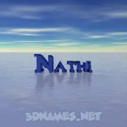 nathi in Horizon style - 3D name wallpaper