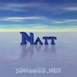 natt in Horizon style - 3D name wallpaper