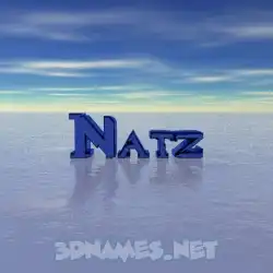 natz in Horizon style - 3D name wallpaper