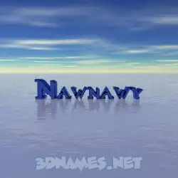 nawnawy in Horizon style - 3D name wallpaper