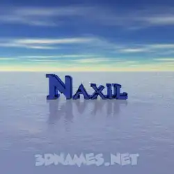 naxil in Horizon style - 3D name wallpaper