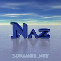 naz in Horizon style - 3D name wallpaper