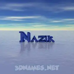 nazik in Horizon style - 3D name wallpaper