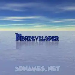 nbrdeveloper in Horizon style - 3D name wallpaper