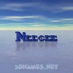 neecee in Horizon style - 3D name wallpaper