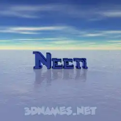 neeti in Horizon style - 3D name wallpaper