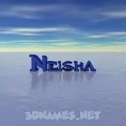 neisha in Horizon style - 3D name wallpaper