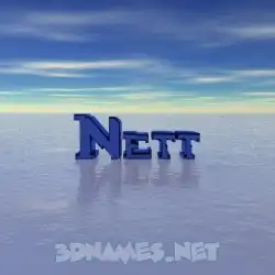 nett in Horizon style - 3D name wallpaper