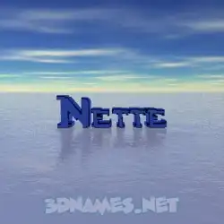 nette in Horizon style - 3D name wallpaper