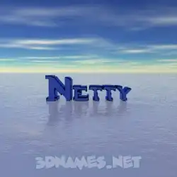 netty in Horizon style - 3D name wallpaper