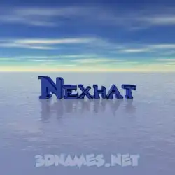 nexhat in Horizon style - 3D name wallpaper
