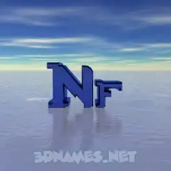 nf in Horizon style - 3D name wallpaper