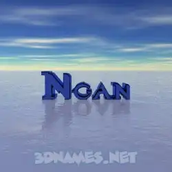 ngan in Horizon style - 3D name wallpaper